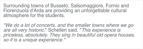 Surrounding towns of Busseto, Salsomaggiore,
